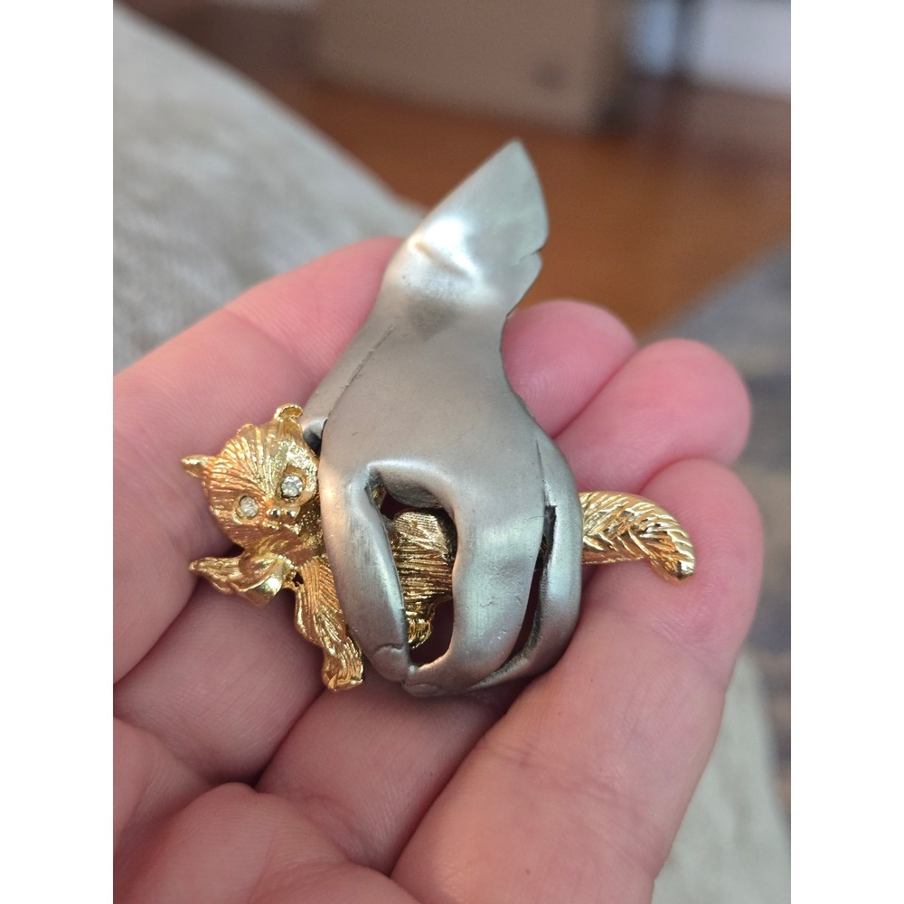 Ultra Craft Cat Brooch Modern Style Vintage Rare